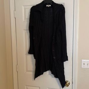 Black Knit Long Cover Carducci Brand Medium